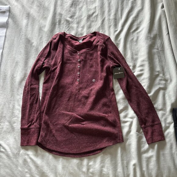 Eddie Bauer Tops - NWT Eddie Bauer Long Sleeve, maroon, Size M